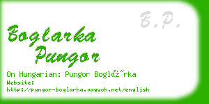 boglarka pungor business card